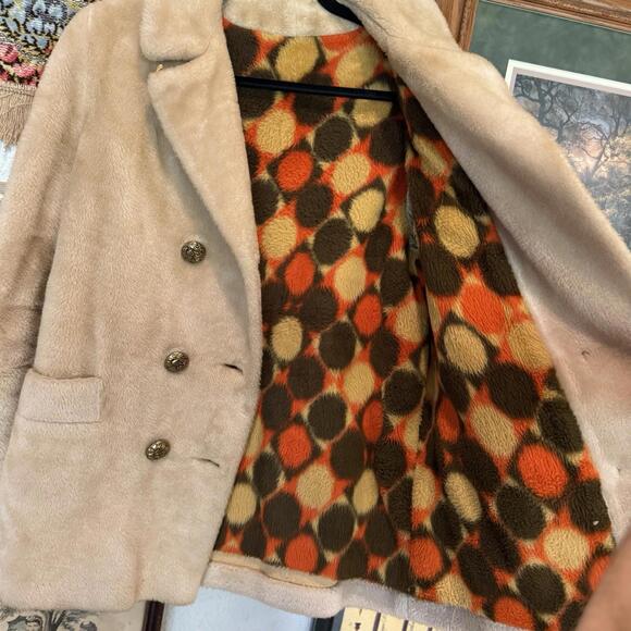 Vintage 50s/60s RARE ILGWU Retro Polka Dot Antique Women’s Fur Coat Size M/L - Picture 6 of 8